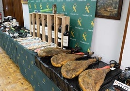 Parte del botín incautado durante la última operación policial contra la banda del BMW.