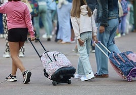 Vuelta al cole en Valladolid, en una imagen de archivo.