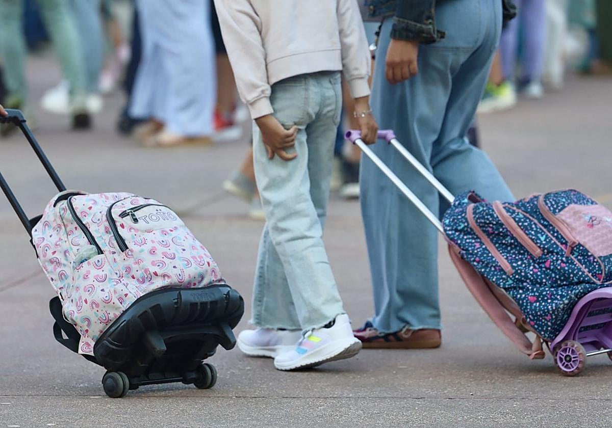 Vuelta al cole en Valladolid, en una imagen de archivo.
