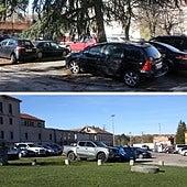 Estado actual de los aparcamientos que serán reacondicionados en el Real Sitio de San Ildefonso.