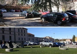 Estado actual de los aparcamientos que serán reacondicionados en el Real Sitio de San Ildefonso.