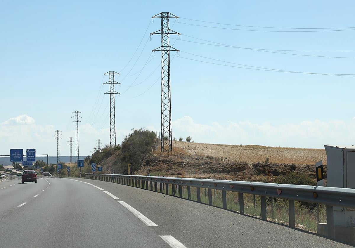 Trazado de la A-67 en el entorno de la capital.