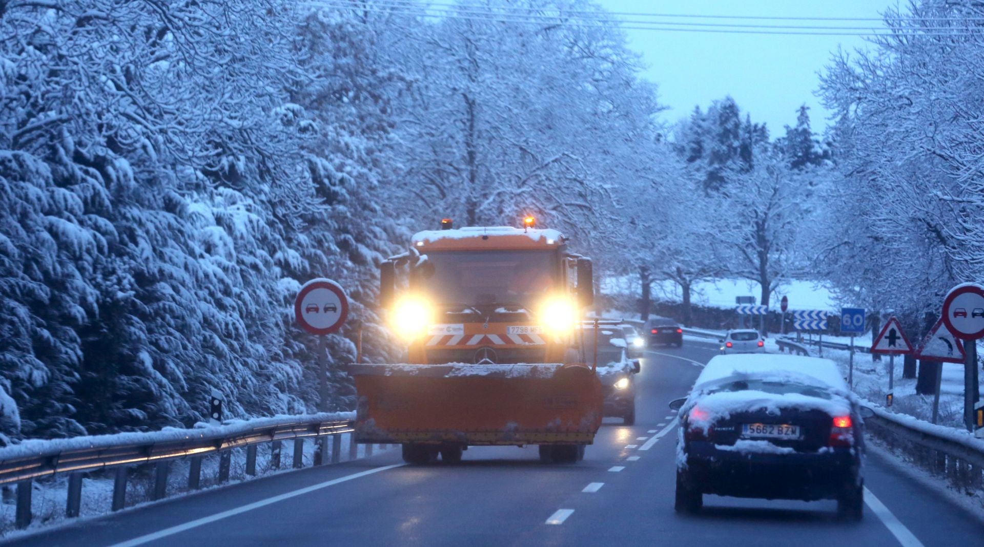Fotografías de las primeras nieves en Segovia