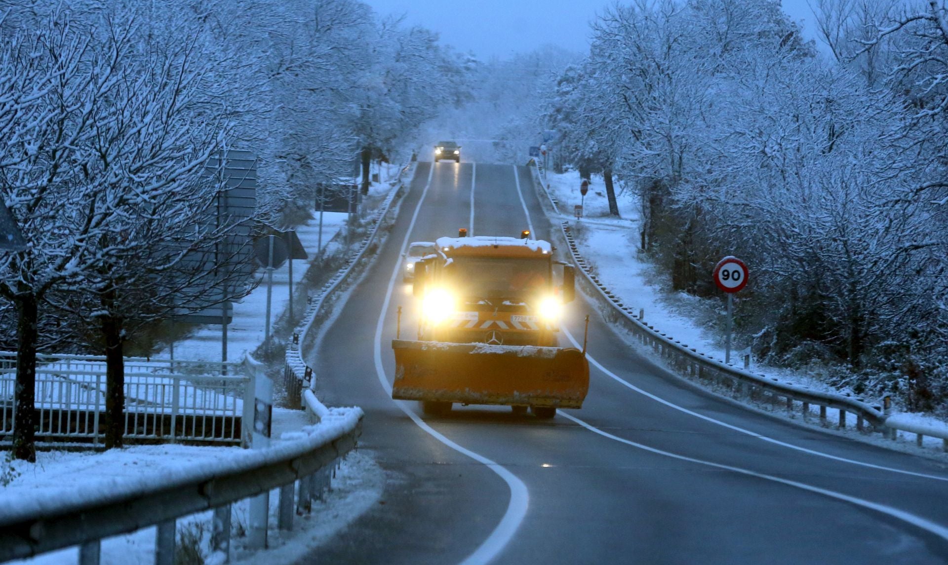 Fotografías de las primeras nieves en Segovia