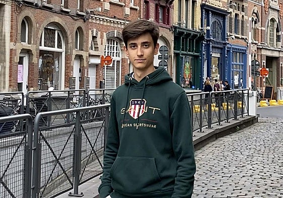 Pablo Febrero durante una de sus visitas a la ciudad de Gante (Bélgica)