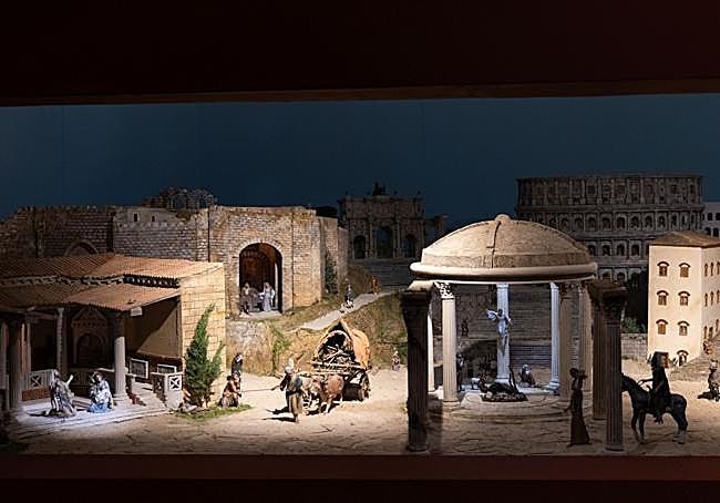 Imagen en la que se puede apreciar la reproducción del Coliseo.