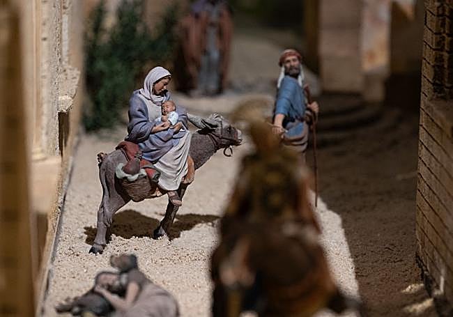 El Niño, la Virgen y San José buscando posada.