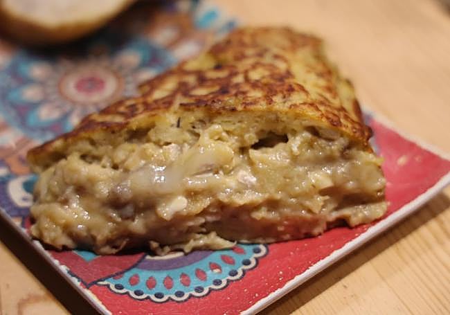 Tortilla de boletus en el bar Onix.
