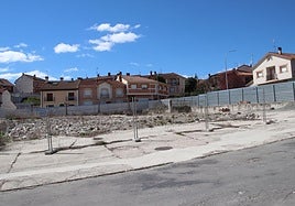 Parcela del futuro centro de salud de Cuéllar.