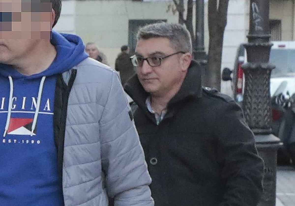 Óscar Sanz, a su llegada a los juzgados en diciembre de 2023 para declarar ante la jueza.