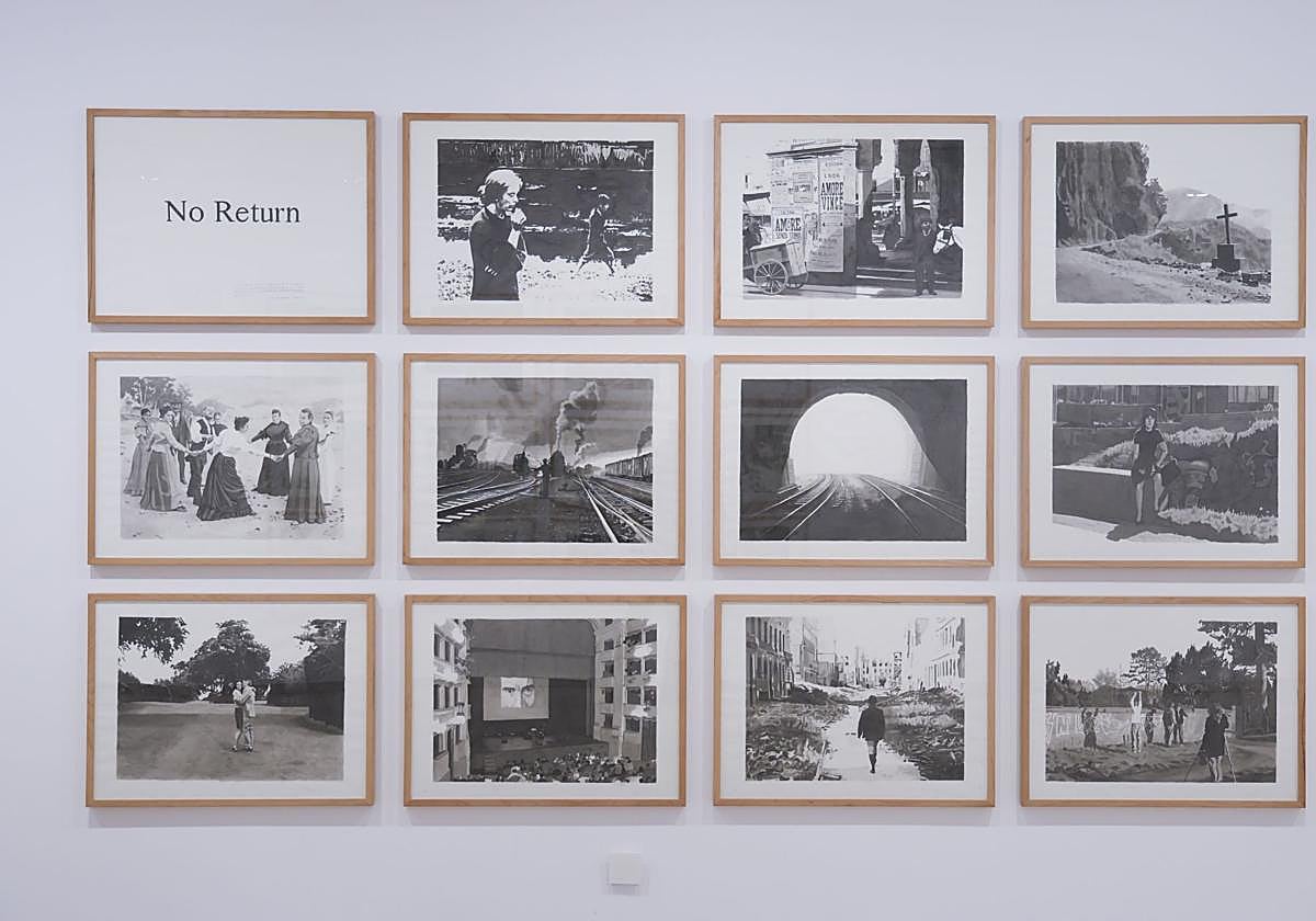 Políptico de Xisco Mensua en el Museo Patio Herreriano de Valladolid.