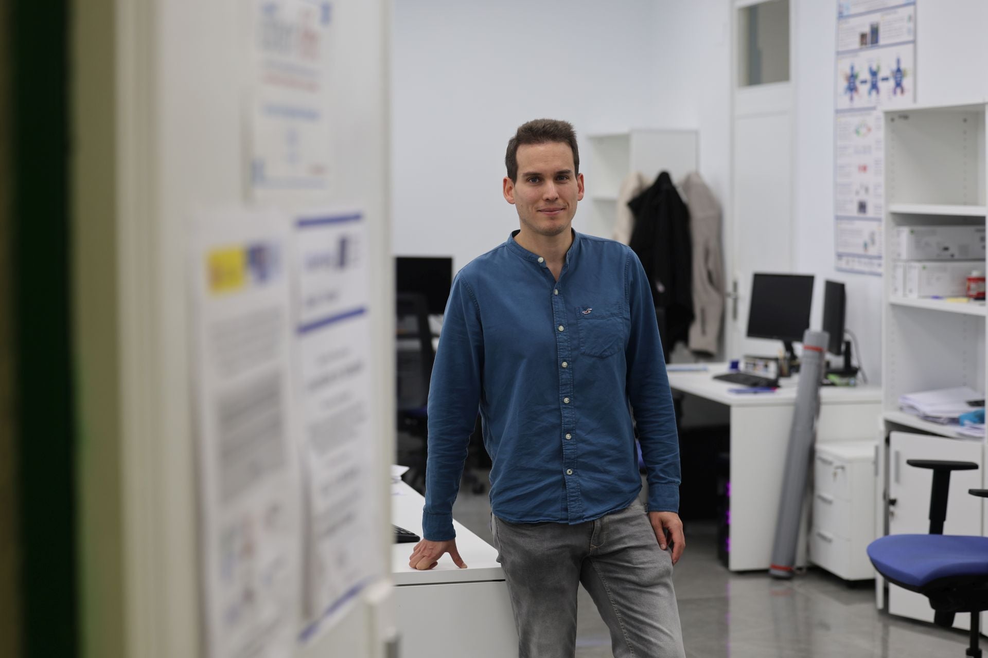 Fernando Vaquerizo en un laboratorio del grupo de Ingeniería Biomédica de la UVa.