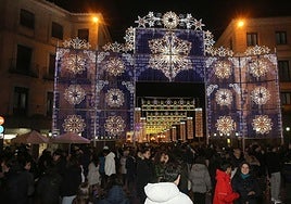 Encendido del pórtico de la Navidad en Segovia.