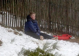 Turistas en el puerto de Navacerrada