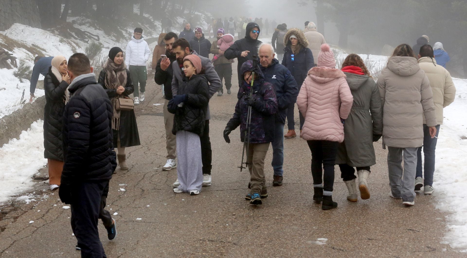 Fin de semana de nieve en Navacerrada sin cortes de tráfico