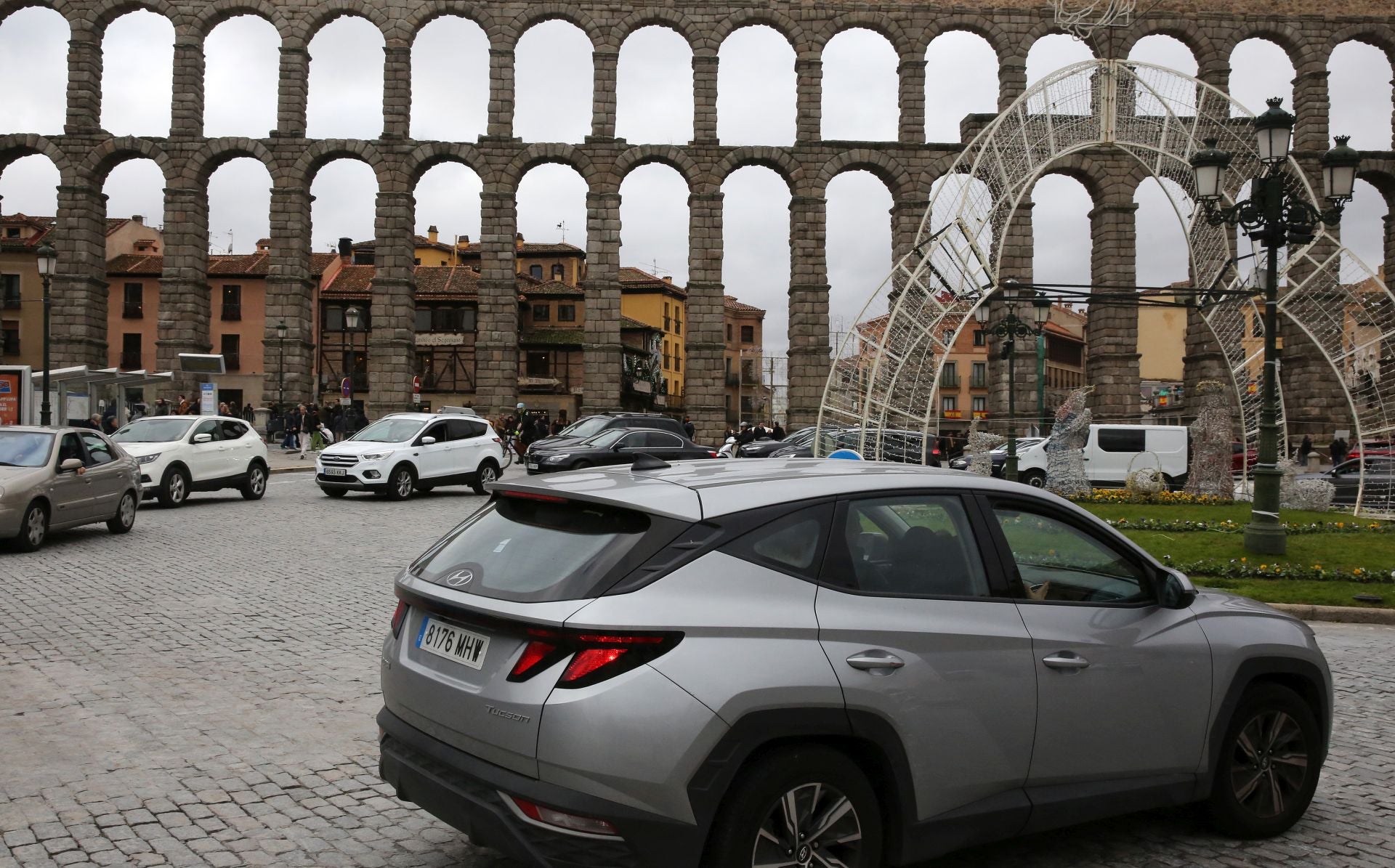 Fotos de los problemas en aparcamientos de Segovia