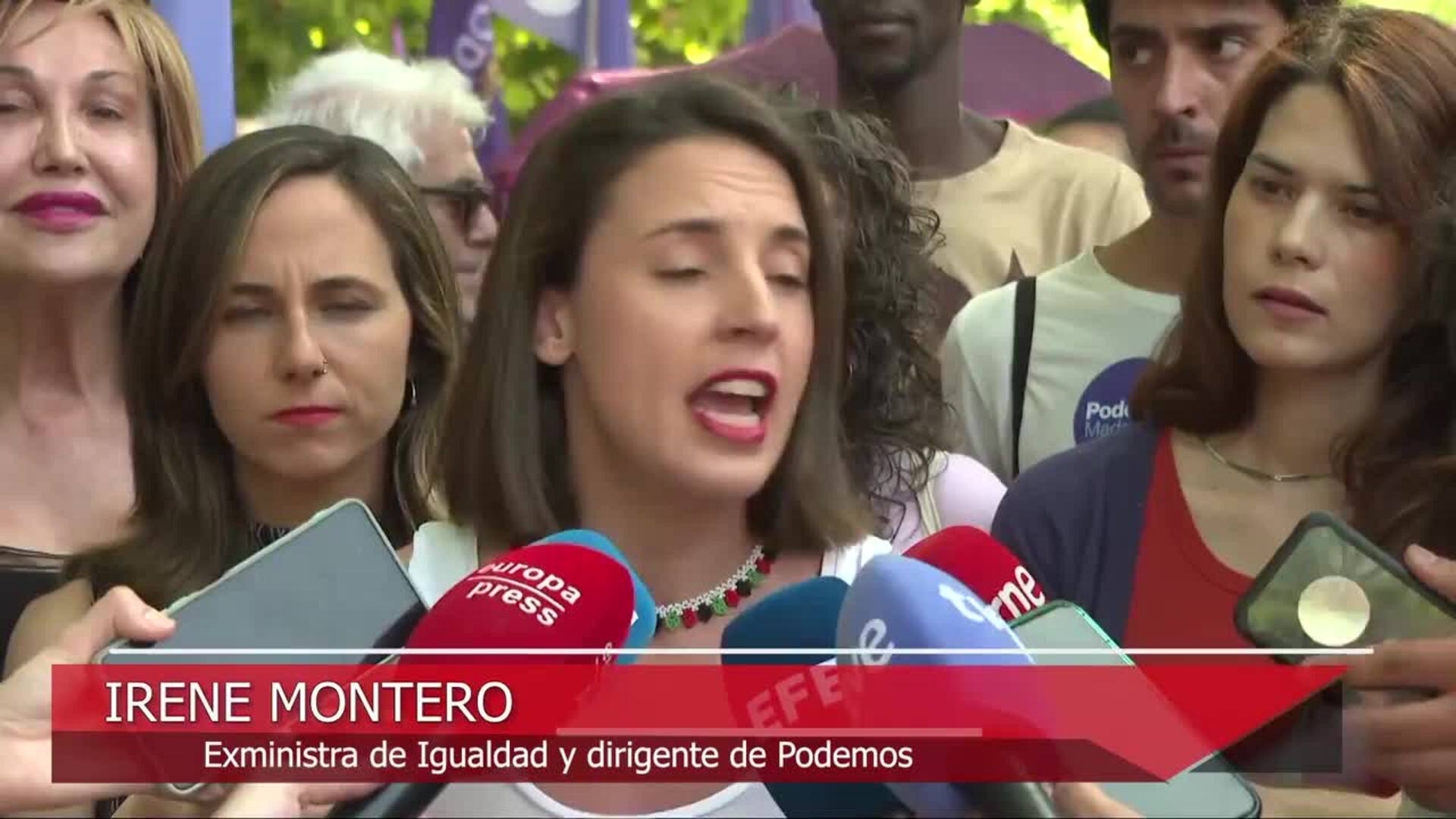 Sumar, Podemos e IU apoyan una manifestación en Madrid en oposición al rearme