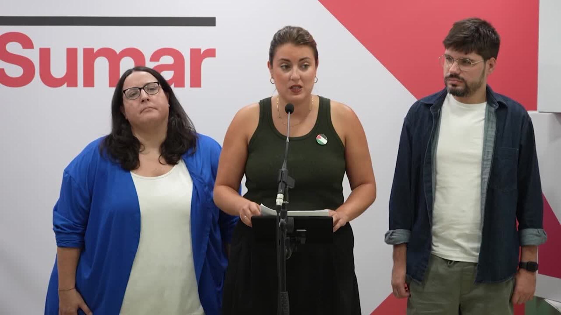 Sumar defiende las protestas en La Vuelta : "son gestos de dignidad que dan la vuelta al mundo"