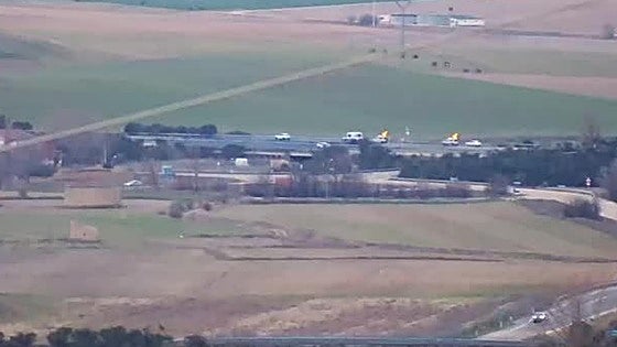 Herido al salirse de la A-6 y caer por un talud en Mota del Marqués