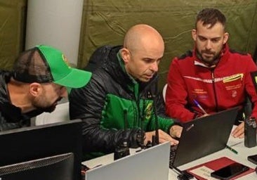 Imagen del mando del rescate en Picos de Europa.