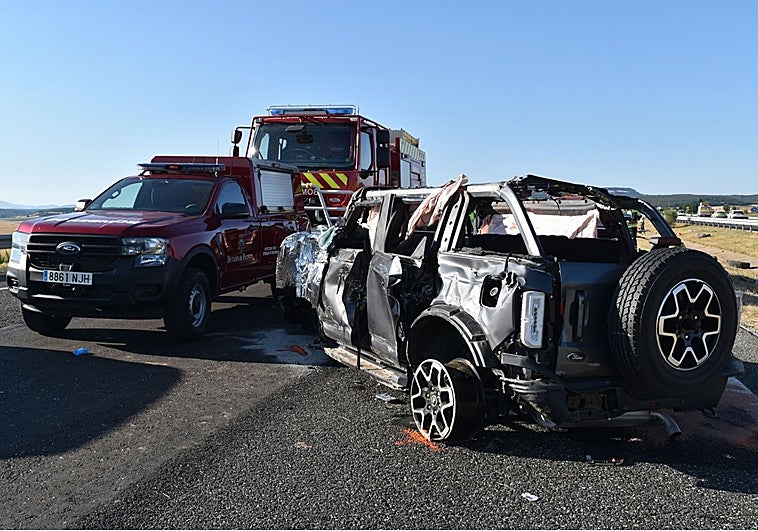 Estado en el que quedó el vehículo tras el accidente.