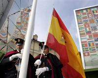 La bandera española ya ondea en la Villa Olímpica de Turín