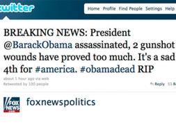 Tuit en el que se difunde la falsa muerte de Obama. / Twitter