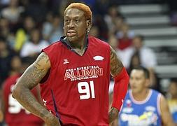 Rodman, durante un partido de exhibición./Romeo Ranoco (Reuters)
