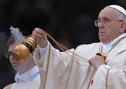 El Papa Francisco, durante la ceremonia. / Afp | Atlas