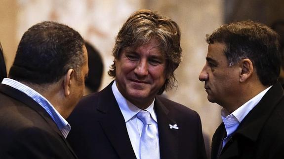 Amado Boudou (c.). 