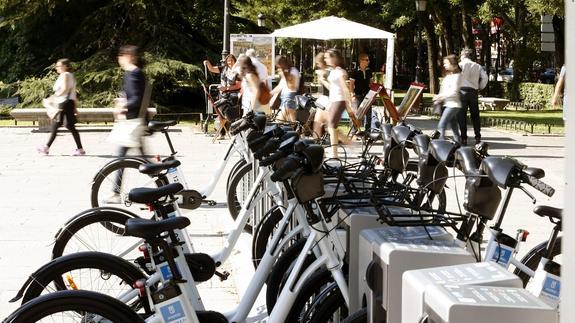 Servicio de alquiler de bicicletas. 