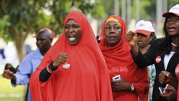 Miembros de #BringBackOurGirls. 