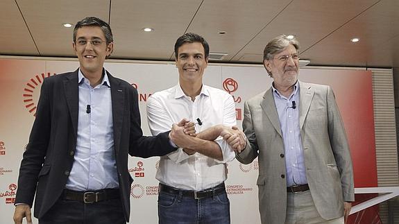 Los tres aspirantes a liderar el PSOE. 