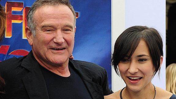 Zelda con su padre, Robin Williams. 