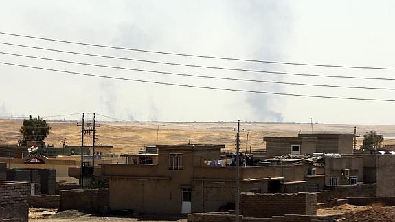Columnas de humo cerca de Mosul 