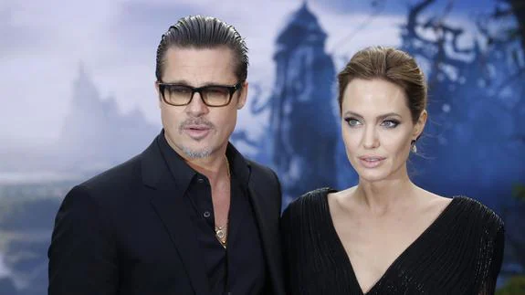 Brad Pitt y Angelina Jolie. 