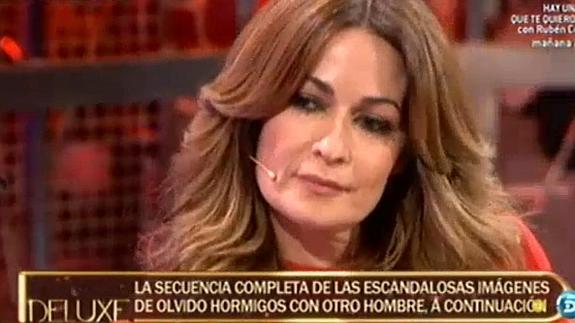 Olvido Hormigos, durante el programa.