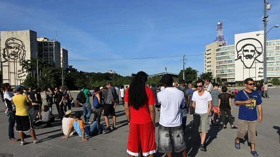 Concentración en la Plaza de la Revolución de La Habana 