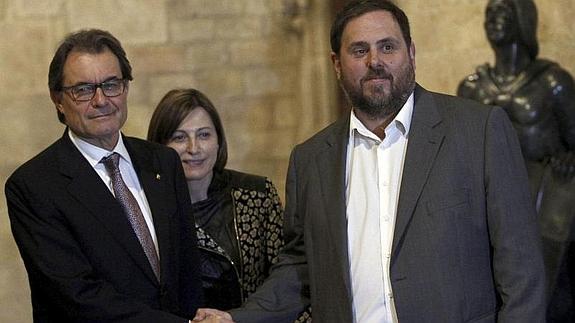 Artur Mas, junto a Oriol Junqueras 