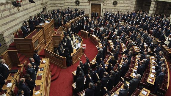 Constitución del nuevo Parlamento griego. 