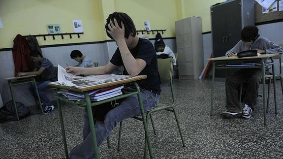 Alumnos en una clase de religión.