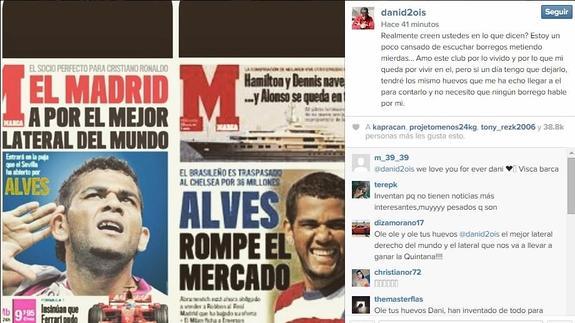 Alves niega su marcha al PSG llamando 'borregos' a la prensa