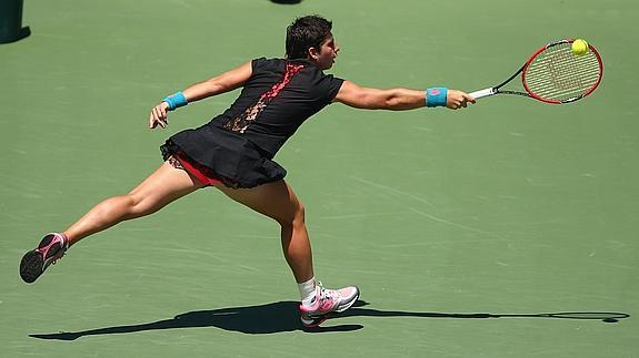 Carla Suárez, en la final de Miami. 