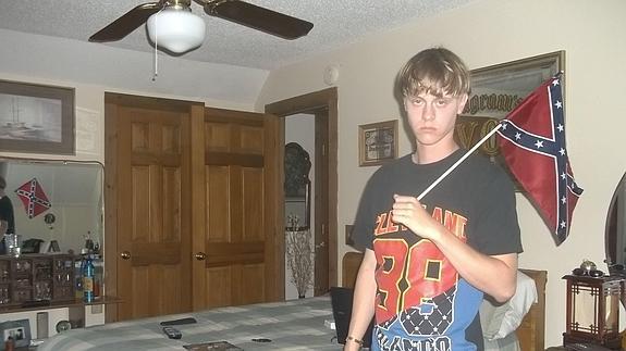 Dylann Roof el asesino de nueve personas en una iglesia afro-americana.