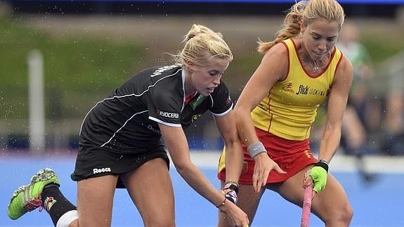 Momento del partido entre España y Alemania. 