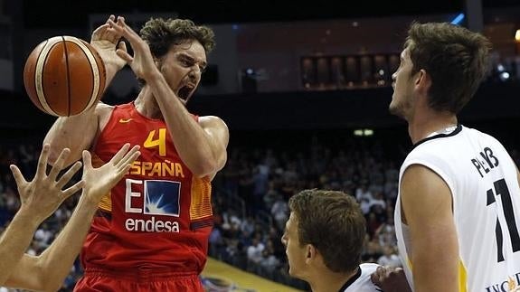 Pau Gasol, en el partido contra Alemania. 