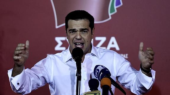 Tsipras agradece el apoyo en las urnas. 