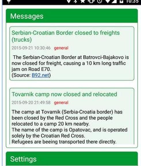 La aplicación está disponible en seis idiomas.