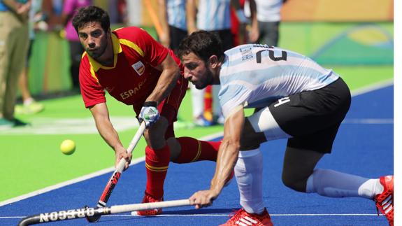 Miguel Delas (i) y Manuel Brunet (d), durante la competición. 