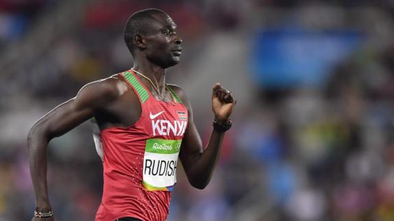 El keniano Rudisha, campeón olímpico de 800 metros. 